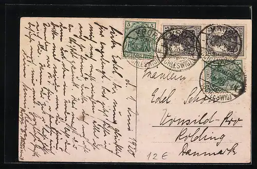 AK Kropp, Strassenpartie mit Kirche