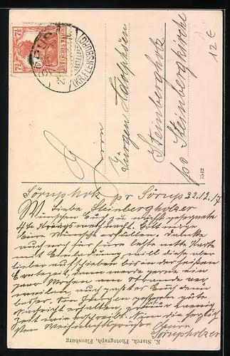 AK Sörupholz i. Angeln, Eingang nach dem Ort, Weg nach Möllmark