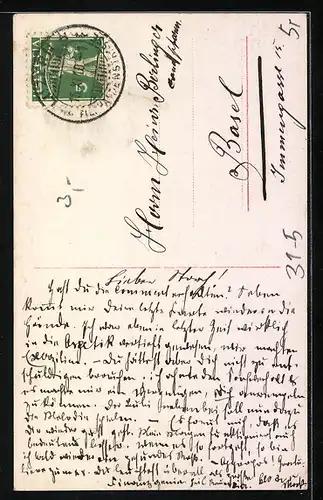 AK Junge in Lederhose mit Akkordeon