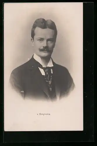 AK Portrait von Schriftsteller v. Ompteda