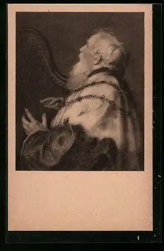 AK König David die Harfe spielend