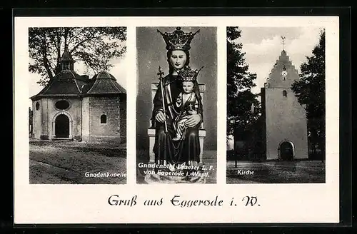 AK Eggerode i. W., Kirche und Gnadenkapelle