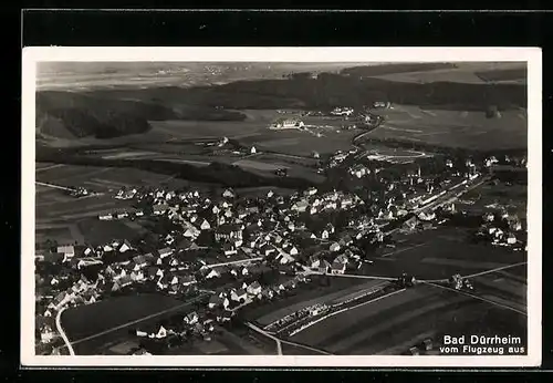 AK Bad Dürrheim, Ortsansicht vom Flugzeug aus