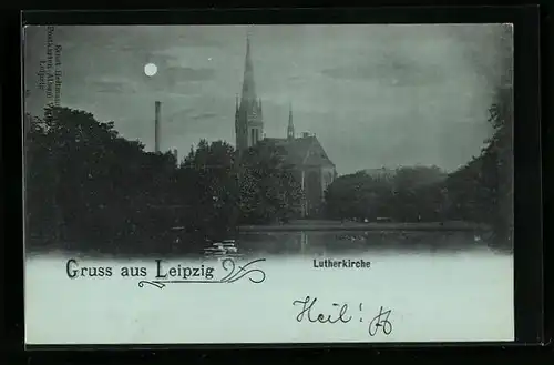Mondschein-AK Leipzig, Lutherkirche