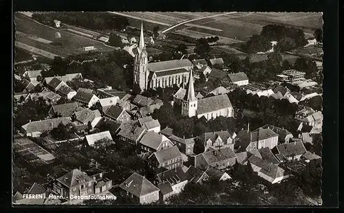AK Freren i. Hann., Gesamtansicht aus der Vogelschau