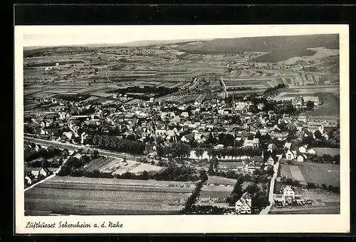 AK Sobernheim /Nahe, Ortsansicht vom Flugzeug aus