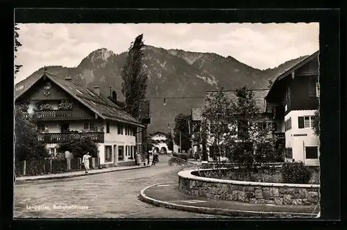 AK Lenggries, Partie in der Bahnhofstrasse