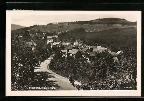 AK Rodishain /Südharz, idyllische Ortspartie