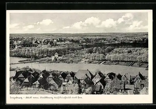 AK Segeberg, Blick vom Kalkberg auf Kurhaus und Inn