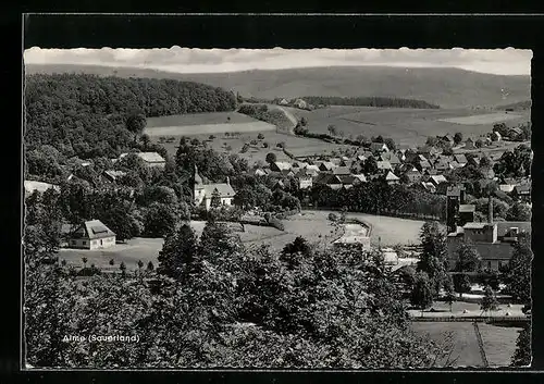 AK Alme /Sauerland, Ortsansicht aus der Ferne