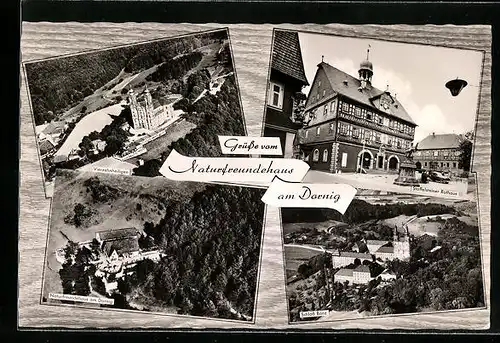 AK Staffelstein, Rathaus, Schloss Banz und Naturfreundehaus am Dornig