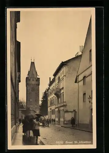 AK Basel, Strassenpartie am St. Albanthor