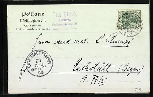 Künstler-AK Erfurt, Historischer Feldzug 1902, Gruppe des heiligen Bonifacius