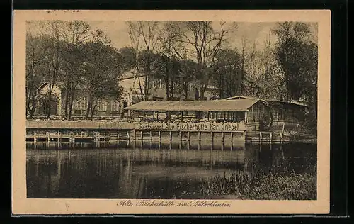 AK Berlin-Schlachtensee, Blick zum Gasthaus Fischerhütte