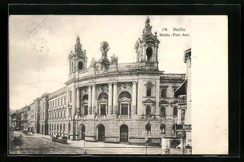 AK Berlin, Reichs-Post-Amt, Leipziger Strasse Ecke Mauerstrasse