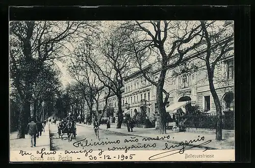 AK Berlin-Tiergarten, Partie in der Bellevuestrasse