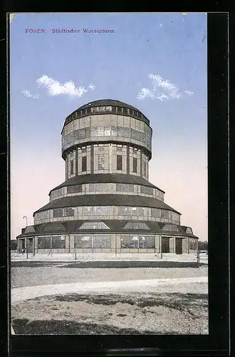 AK Posen / Poznan, Blick auf den städtischen Wasserturm