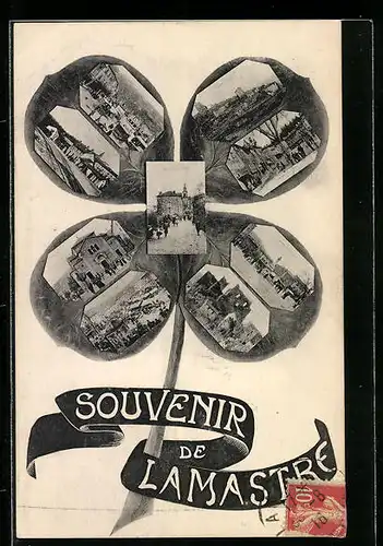 AK Lamastre, Kleeblatt mit Teilansichten der Ortschaft
