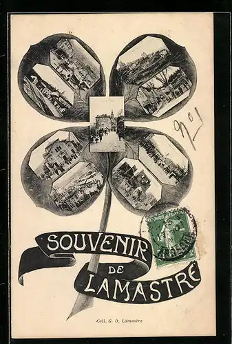 AK Lamastre, Kleeblatt mit Teilansichten der Ortschaft