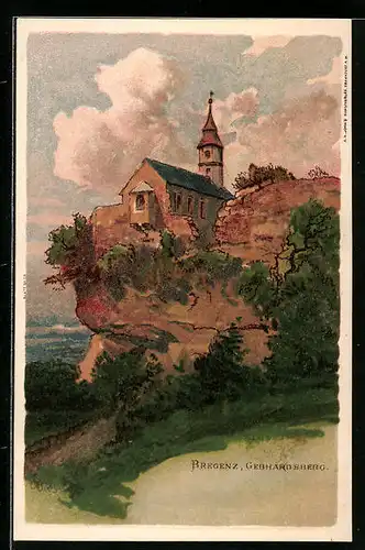 AK Bregenz, Gebhardsberg mit Kapelle