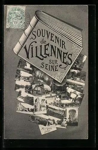 AK Villennes su Seine, Panorama, Ansichtskartengeschichte