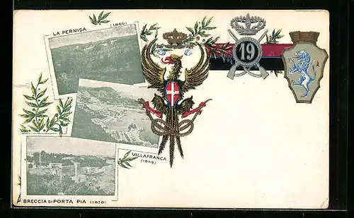 AK La Pernisa, Villafranca, Breccia di Porta Pia, italienischer Unabhängigkeitskrieg