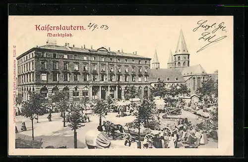 AK Kaiserslautern, Marktplatz mit Kirche