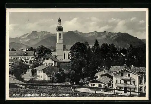 AK Elbach, Teilansicht mit Kirche