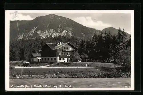 AK Vorderriss a. Isar /Bay. Hochland, Gasthof Post