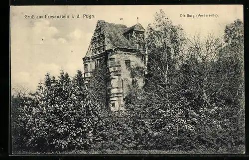 AK Freyenstein i. d. Prign., Die Burg Vorderseite