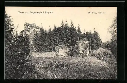 AK Freyenstein i. Prignizt, Die Burg, Rückseite
