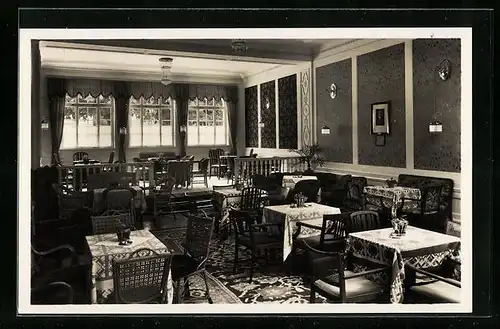 AK Bad Reichenhall /Oberbayern, Das Haus Panorama der Ferienheime für Handel und Industrie, Innenansicht