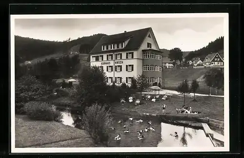 AK Enzklösterle b. Wildbad, Gasthof und Pension zum Hirsch von Karl Mast