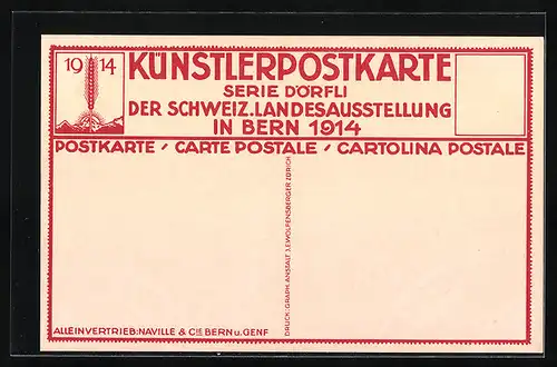 AK Bern, Schweiz. Landesausstellung 1914, Dörfli