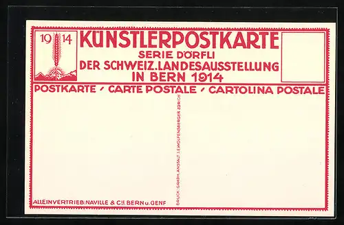 AK Bern, Schweiz. Landesausstellung 1914, Dörfli