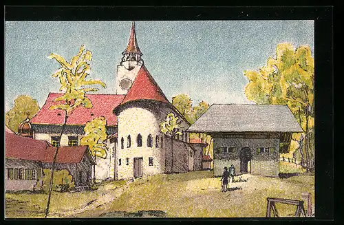 AK Bern, Schweiz. Landesausstellung 1914, Dörfli