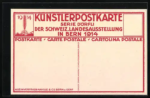 AK Bern, Schweiz. Landesausstellung 1914, Dörfli