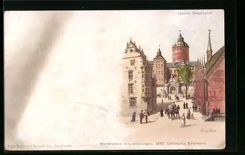 Lithographie Stockholm, Stockholms Utställningen 1897, Gamla Stockholm