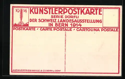 AK Bern, Schweiz. Landesausstellung 1914, Dörfli