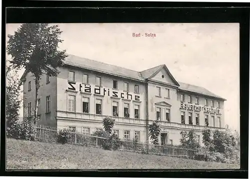 AK Bad-Sulza /Thüringen, Städtische Baugewerkschule