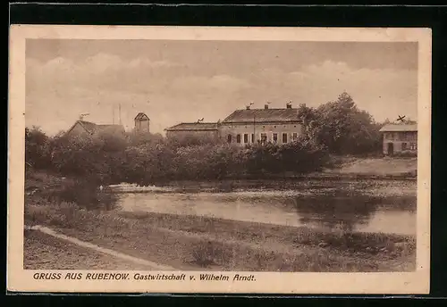 AK Rubenow, Gasthaus von Wilhelm Arndt