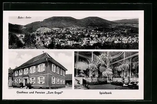 AK Baden-Baden, Gasthaus u. Pension Zum Engel, Hauptstr. 20, Bes. Max Wurz