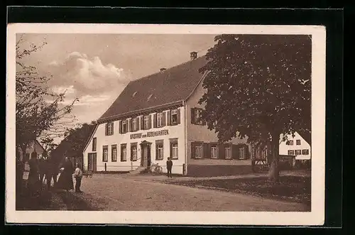 AK Winterlingen, Gasthaus Rosengarten 1928
