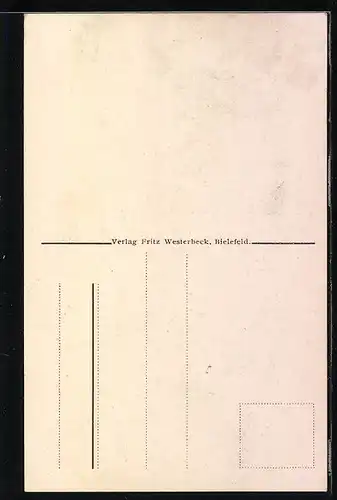 Künstler-AK Bielefeld, Volkshalle, Heim des CVJM, Papenmarkt 2