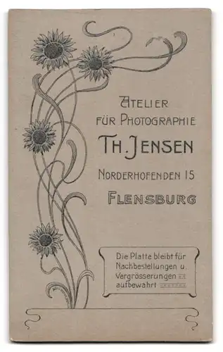 Fotografie Th. Jensen, Flensburg, Norderhofenden 15, Junger Bürgerlicher im Anzug