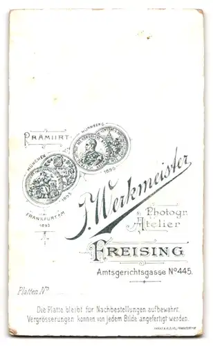 Fotografie J. Werkmeister, Freising, Amtsgerichtsgasse 445, Junge Frau mit Halsbrosche