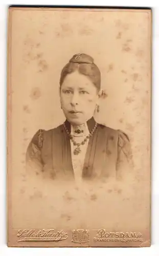 Fotografie Selle & Kuntze, Brandenburg a. H., Haupt-Str. 16, Portrait einer Frau mit Schmuck