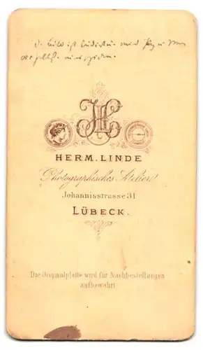 Fotografie Herm. Linde, Lübeck, Johanniststr. 31, Bürgerliches Paar im Portrait