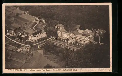 AK Oppenweiler-Wilhelmsheim b. Backnang, Ortspartie, Fliegeraufnahme