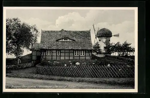 AK Sennelager, Truppenübungsplatz mit Windmühle